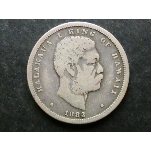 297 - HAWAII.  50 Cents, 1883, KM6, NF