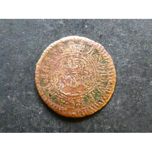 414 - TRADESMEN'S TOKENS, 17TH CENTURY.  Durham, Farthing, Durham, obverse; WILL DIXON AT YE, W.P., revers... 