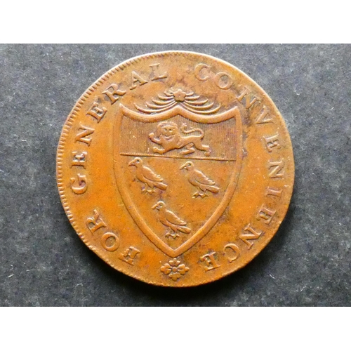 435 - TRADESMEN'S TOKENS, 18TH CENTURY.  Kent, Halfpenny, Goudhurst, 1794, obverse; KENT HALFPENNY TOKEN, ... 