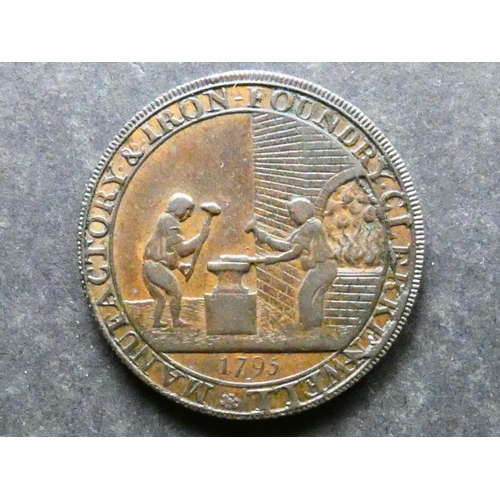 444 - TRADESMEN'S TOKENS, 18TH CENTURY.  Middlesex, Halfpenny, London, 1793, obverse; PAYABLE AT SKIDMORE'... 