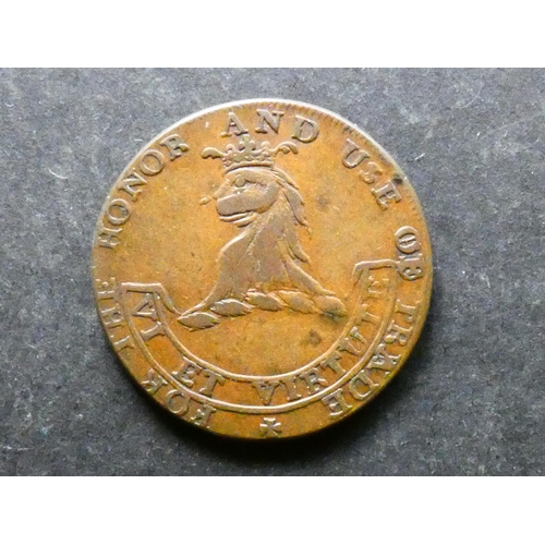 446 - TRADESMEN'S TOKENS, 18TH CENTURY.  Middlesex, Halfpenny, obverse; PAYABLE AT LONDON LEEDS & BIRMINGH... 