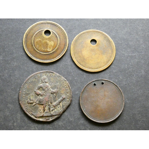 496 - TOKENS & MEDALLIONS.  Various, including mining; member's badge or tool check, MINERS ASSOCIATION NO... 