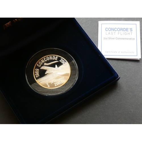 546 - MEDALLIONS, NATIONAL & LOCAL.  2003, final flight of Concorde, obverse; 1969 CONCORDE 2003  - 24 OCT... 