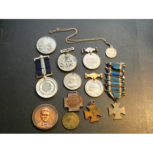 553 - MEDALLIONS.  Various, royalty etc, including school attendance & prize medals x6;  1880, Sunday Scho... 