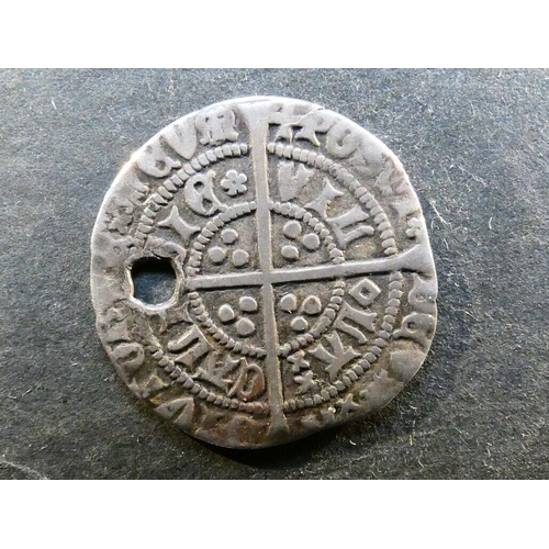 5 - ENGLAND.  England, Henry VI (First reign, 1422-1461), silver Half-Groat, 1.55g, Calais mint, obverse... 