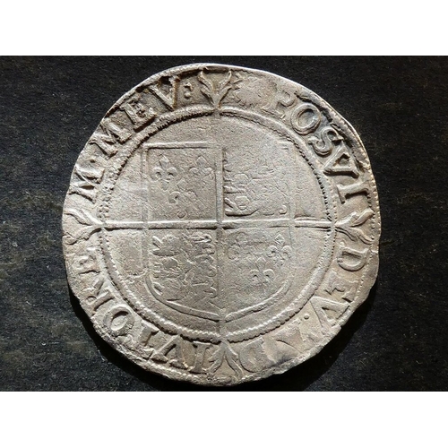 8 - ENGLAND.  Elizabeth I (1558-1603), silver Shilling, sixth issue (1582-1600), obverse; ELIZAB'. D'. G... 