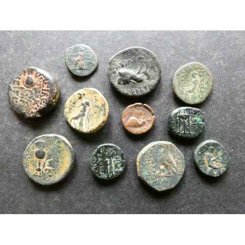 22 - GREEK.  Seleukid Kingdom.  Small collection of bronze types, 3rd to 1st Century BCE,  including Anti... 