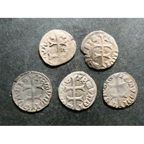 84 - HUNGARY.  Sigismund of Luxembourg (1387-1437), 5x silver Denars, 13mm to 14mm, average 0.5g, obverse... 