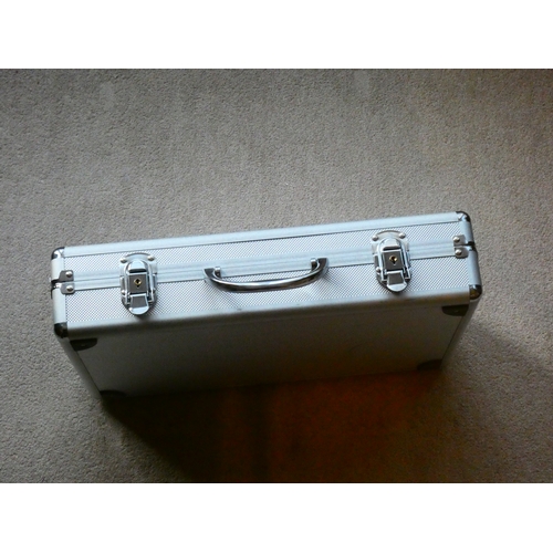 103 - ACCESSORIES.  Aluminium storage/carrying case, external dimensions approximately 41cm x 27cm x 10cm,... 