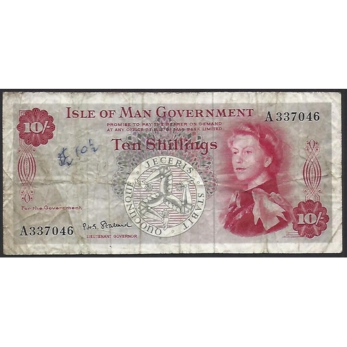 5 - GREAT BRITAIN.  Isle of Man Government. 10 Shillings, ND(1966-1972), sign. P. H. G. Stallard, M504, ... 