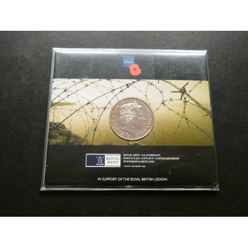 54 - GUERNSEY.  5 Pounds, 2004, sixtieth anniversary of D-Day, BUNC in Royal Mint Presentation pack.