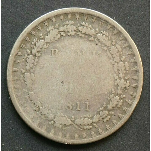 81 - BANK TOKEN. George III (1760-1820). Silver bank Token, 3 Shillings, 1811, S-3769, VG/near VG, revers... 