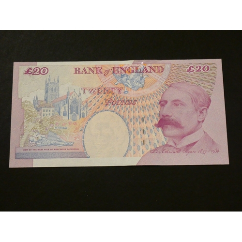 34 - GREAT BRITAIN, BANK OF ENGLAND.  20 Pounds.  Sign. LOWTHER, B386 (BE220c), last series, serial numbe... 