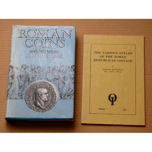 74 - BOOKS  David R. Sear, ROMAN COINS AND THEIR VALUES, 1983, 3rd revised edition, reprinted, 8vo, hardc... 