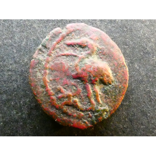 108 - ROMAN PROVINCIAL.  AE Dichalkon, 15mm, 2.41g, of Alexandria in Egypt, late Julio-Claudian period, 1s... 