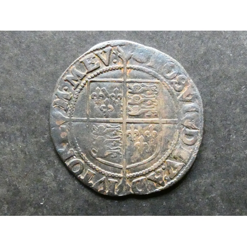 169 - ENGLAND.  Elizabeth I (1558-1603), silver Shilling, 6th coinage, mintmark tun (1592-95), S-2577, NF/... 