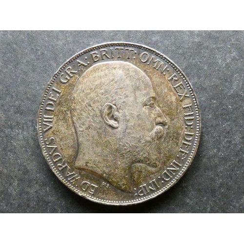 173 - UNITED KINGDOM.  Crown.  1902, S-3978, NEF, toned & scuffed.