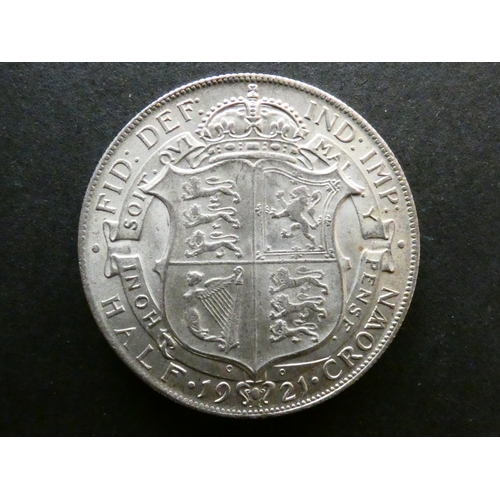 179 - UNITED KINGDOM.  Halfcrown.  1921, S-4021A, NEF, small flan flaw on obverse.