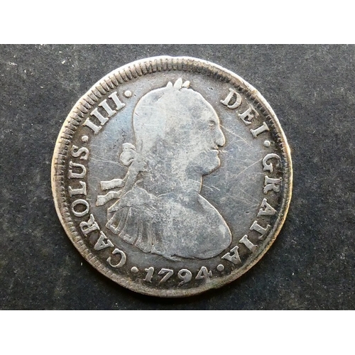 269 - MEXICO. Charles IV of Spain (1788-1808), Silver 4 Reales, 13.00g, 1794 Mo-F.M., Mexico City mint, KM... 