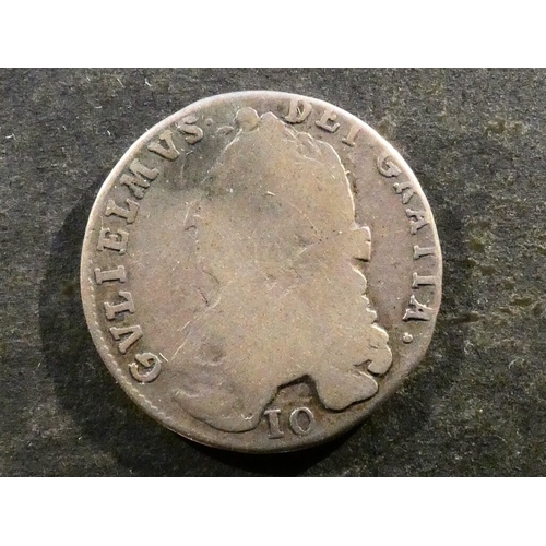 323 - SCOTLAND. William II, III of England (1694-1702), silver Ten Shillings, 1697, Obverse; GVLIELMVS. DE... 