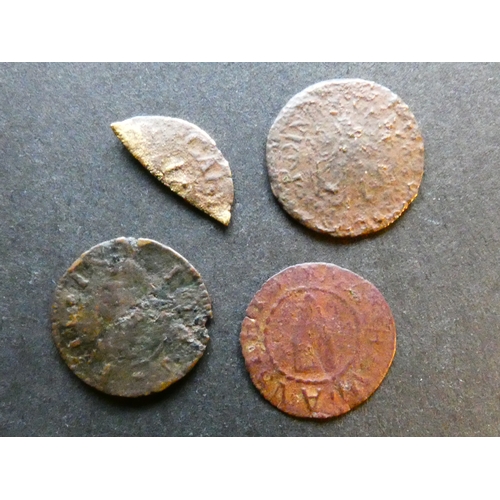 346 - TRADESMEN’S TOKENS, 17TH CENTURY.  Oxfordshire x4, including Bampton, Farthing, obverse; IOHN TVLL I... 