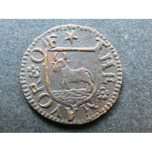 363 - TRADESMEN’S TOKENS, 17TH CENTURY.  Oxfordshire, Oxford, Farthing, obverse; THE MAYOR OF, arms of the... 