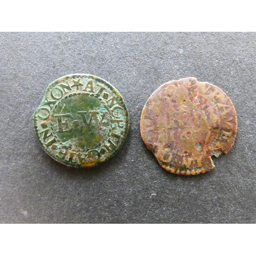 381 - TRADESMEN’S TOKENS, 17TH CENTURY.  Oxfordshire, Oxford, Farthing x2, including obverse; ROBERT WHITE... 