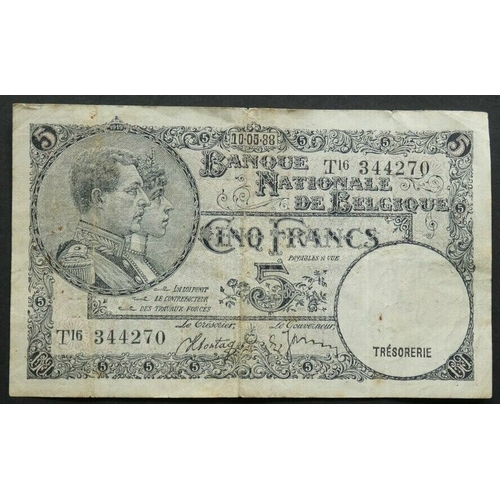 28 - BELGIUM. 5 Francs, 10.5.[19]38, with error date 10.5.88, P-108x, NF