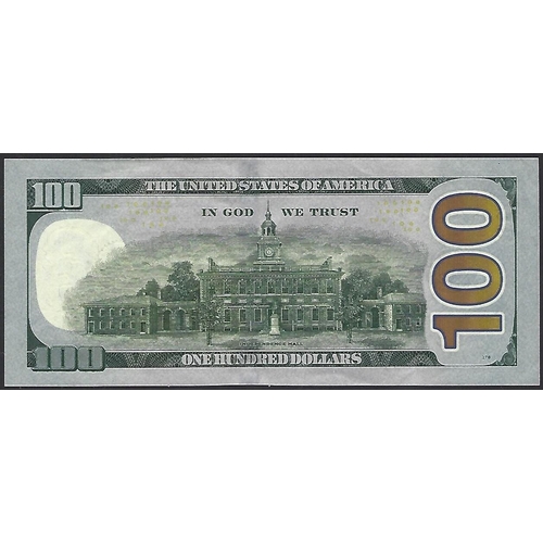 79 - UNITED STATES OF AMERICA. 100 Dollars, Federal Reserve Note, series 2013, signatures; Jacob J. Lew a... 