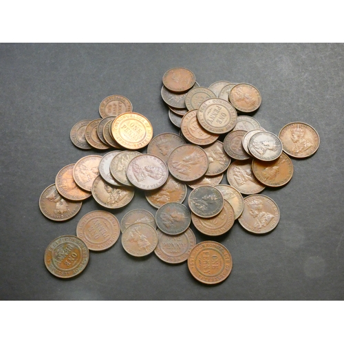 18 - AUSTRALIA.  George V (1910-1936), collection of bronze coinage, including Halfpennies (1912H, 1913, ... 