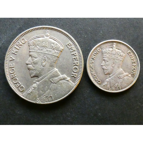 36 - FIJI.  George V (1910-1936), silver Florin (2 Shillings), 1934, KM5, VF/NVF, small scratches, togeth... 