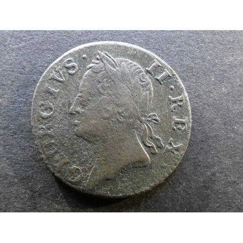 53 - IRELAND. George II (1727-1760), copper Farthing, 1760, S-6611 (KM135), VF, surface corrosion.