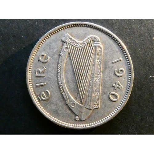 57 - IRELAND.  Republic, silver Florin, 1940, S-6634 (KM15), NVF/GF