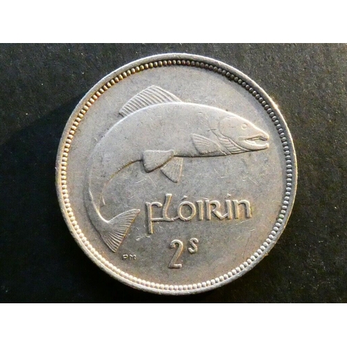 57 - IRELAND.  Republic, silver Florin, 1940, S-6634 (KM15), NVF/GF