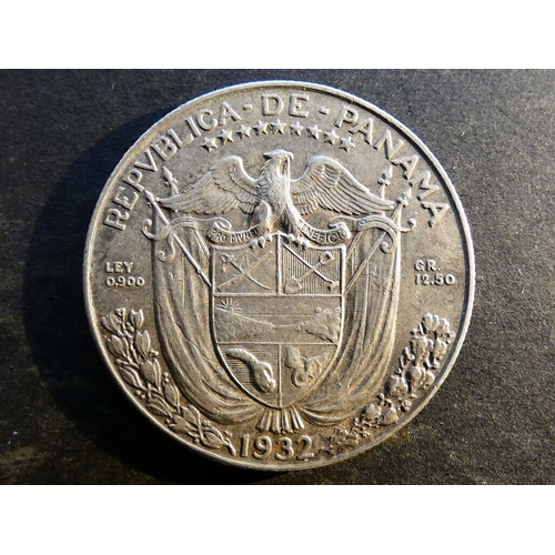 71 - PANAMA.  Republic, silver ½ Balboa, 1932, KM12.1, NVF.