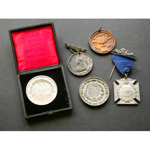 36 - SCHOOL MEDALS.  Small group of School and Sunday school attendance and good conduct medals, includin... 