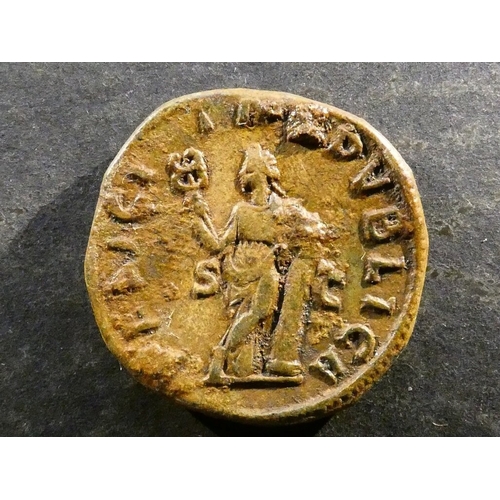 151 - ROMAN IMPERIAL. Julia Mamaea (mother of Severus Alexander, 222-235 CE), brass Sestertius, 23.06g, ob... 