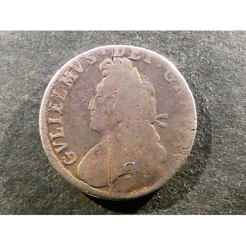 356 - SCOTLAND. William II, III of England (1694-1702), silver Five Shillings, 1702, Obverse; GVLIELMVS. D... 