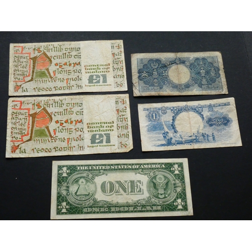 2 - COLLECTION.  World, including Malaya & British Borneo, $1 (21.3.1953, P-1a & 1.3.1959, P-8a), togeth... 
