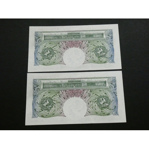 57 - GREAT BRITAIN, BANK OF ENGLAND.  1 Pound.  Sign. O'BRIEN, B273 (BE56f), consecutive serial numbers C... 