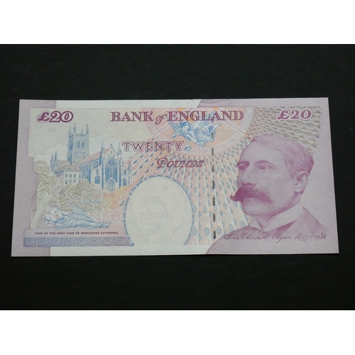 77 - GREAT BRITAIN, BANK OF ENGLAND.  20 Pounds.  Sign. LOWTHER, B386 (BE220c), serial number DE43 643720... 