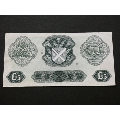 82 - SCOTLAND.  Bank of Scotland.  5 Pounds, 8.12.1969, sign. Polwarth & Letham, BA112b (SC120, P-110a), ... 