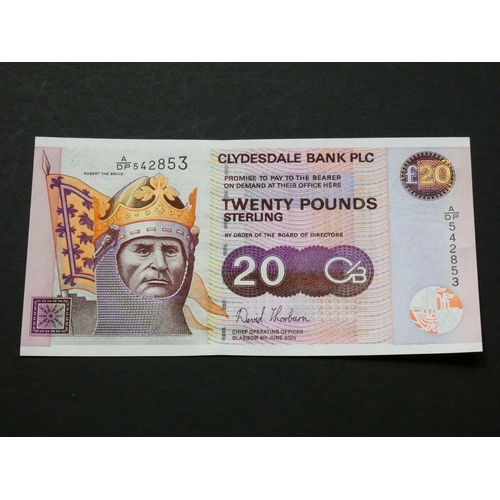 90 - SCOTLAND.  Clydesdale Bank.  20 Pounds, 6.6.2005, opening of new Clydesdale Bank Exchange building, ... 