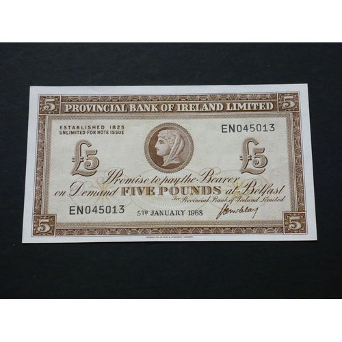 100 - NORTHERN IRELAND.  Provincial Bank of Ireland.  5 Pounds, 5.1.1968, sign. J.G. McClay, NI.715 (P-246... 
