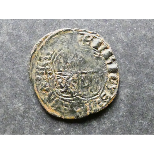 166 - SPAIN.  Enrique II (1369-1379), billon 