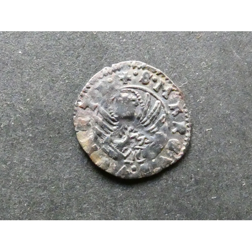 170 - ITALY.  Venice, Doge Antonio Venier (1382-1400), silver Soldino, 15mm, 0.41g, obverse; + ANTO VENERI... 