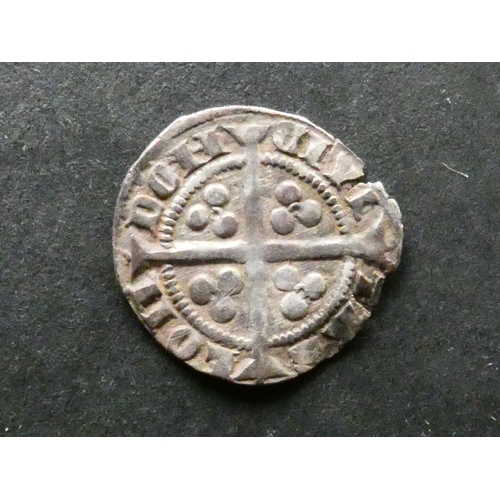 220 - ENGLAND.  Edward III (1327-1377), silver Penny, 4th coinage, Treaty period, London mint, class D, an... 