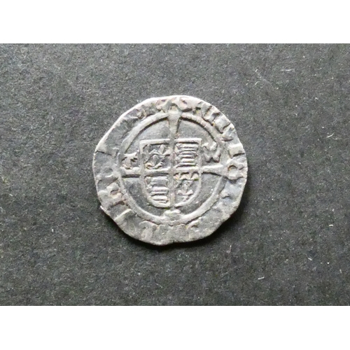 234 - ENGLAND.  Henry VIII (1509-1547), silver Penny, 2nd coinage, Sovereign type, Durham mint, Bishop Wol... 