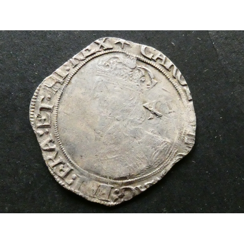 239 - ENGLAND.  Charles I (1625-1649), silver Shilling, Tower mint under king, Group F, double-arched crow... 