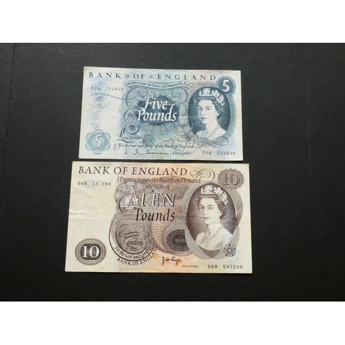 78 - GREAT BRITAIN, BANK OF ENGLAND.  5 Pounds, sign. HOLLOM, B297 (BE99c), prefix E06, together with 10 ... 
